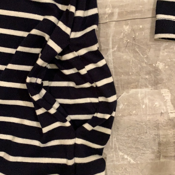 MINKPINK Striped dress leather elbow patches Sz M - Picture 7 of 8